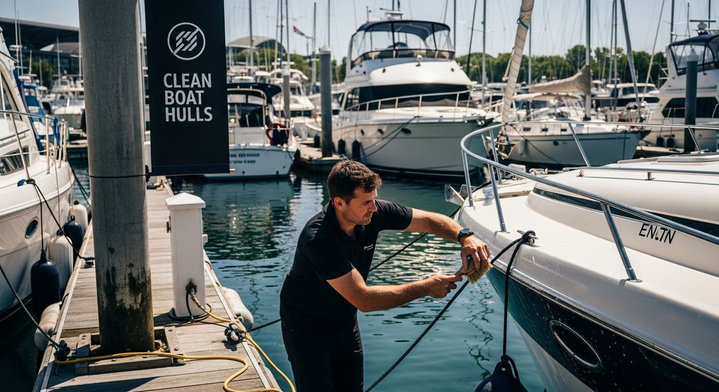 boat hull cleaning marina