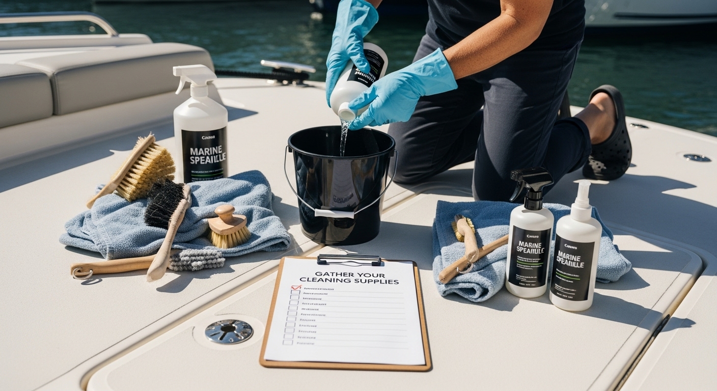 boat deck cleaning supplies