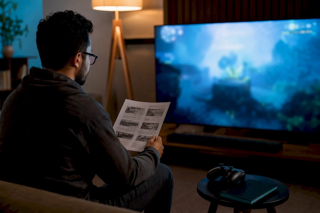 Tester checking localized game screen