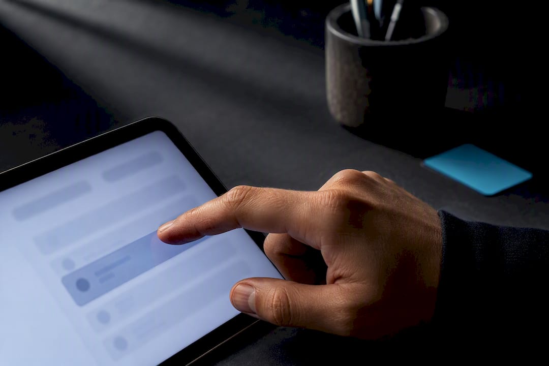 Hand selecting a language setting