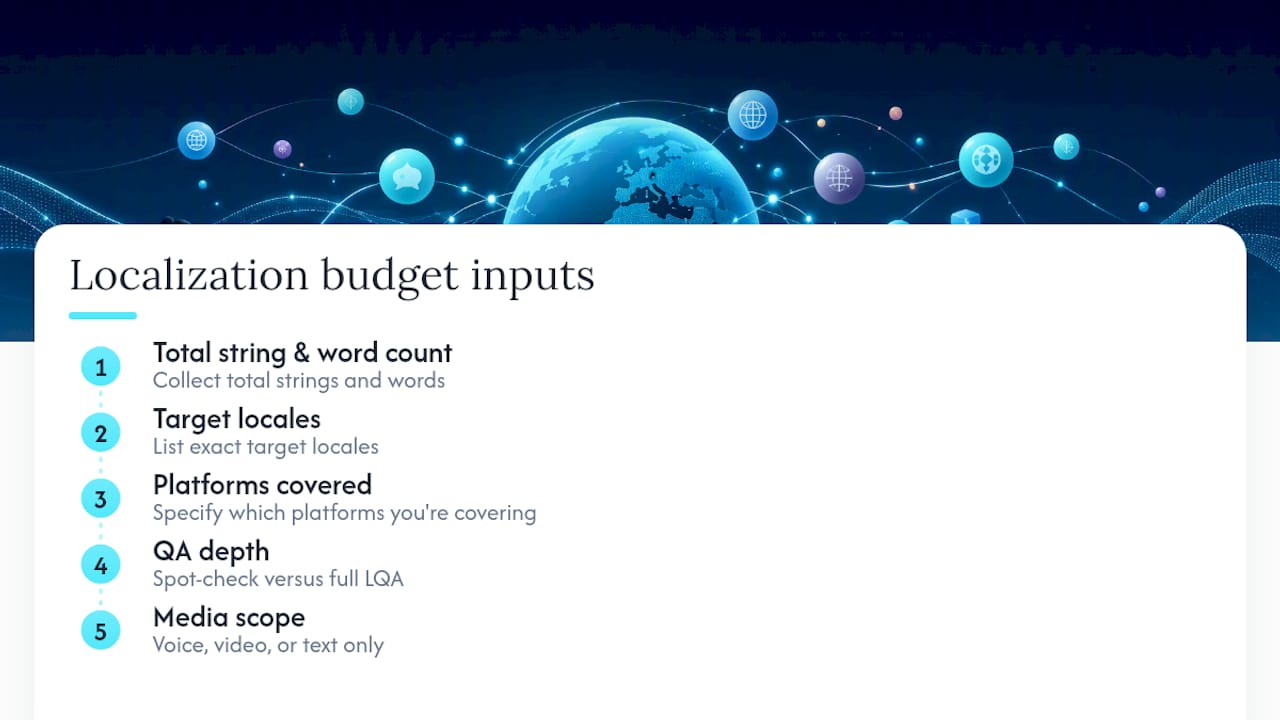 Five inputs for localization budget planning