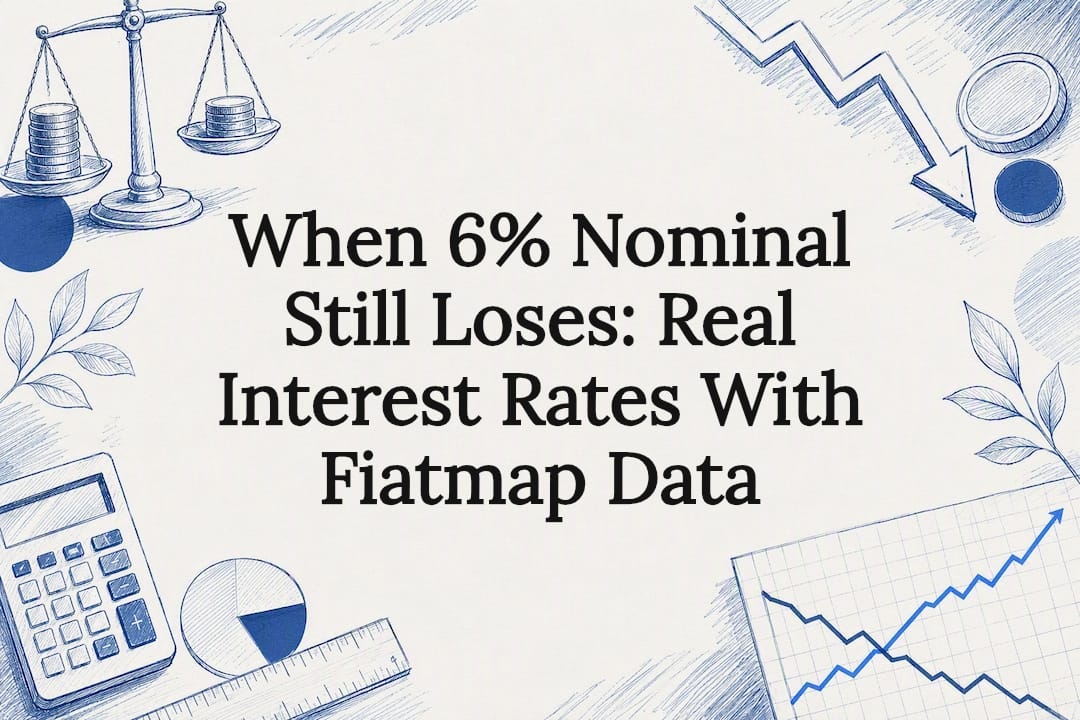 Decorative real interest rate title card