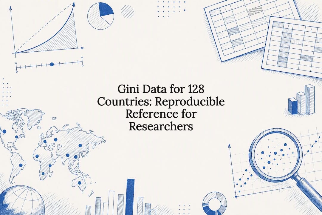 Decorative Gini data title card illustration