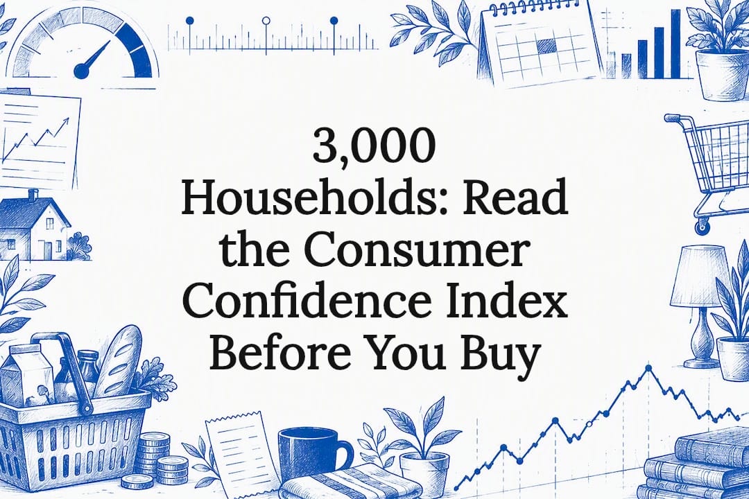 Consumer confidence index decorative title card
