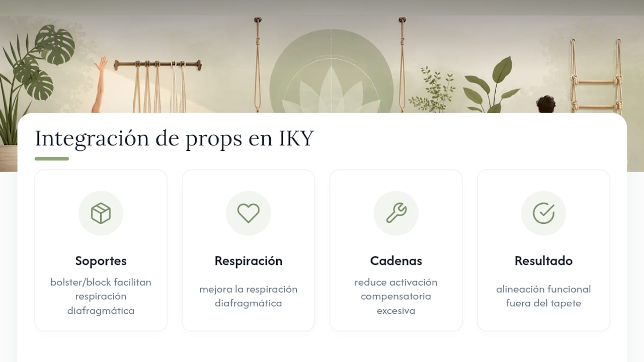 Diagrama de la integración biomecánica de los accesorios IKY