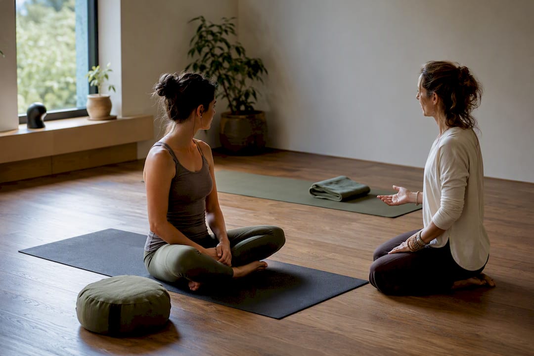 Alternativa en posición sentada para yoga