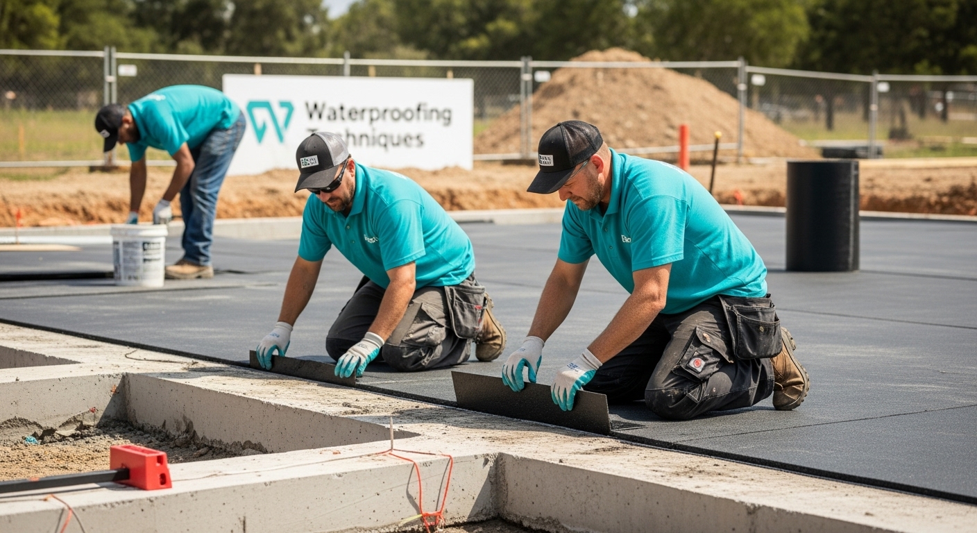 foundation waterproofing contractor application