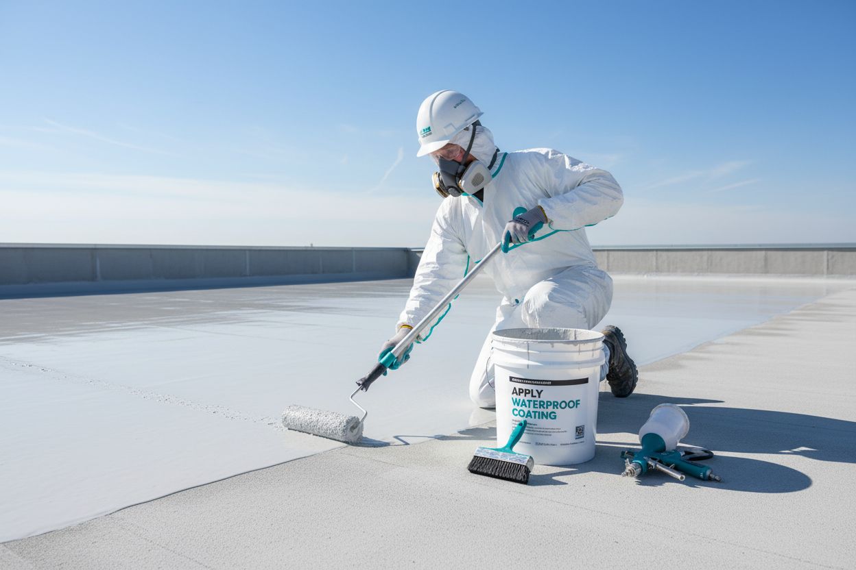 apply roof waterproofing coating