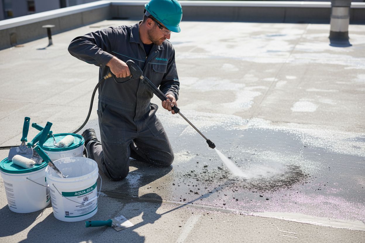 roof cleaning preparation