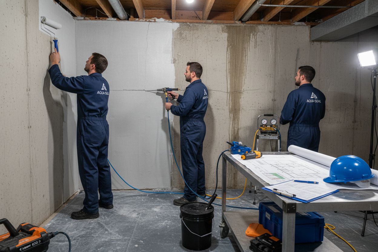 basement waterproofing application
