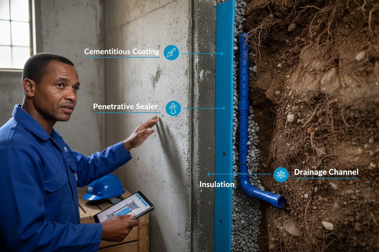 basement waterproofing layers