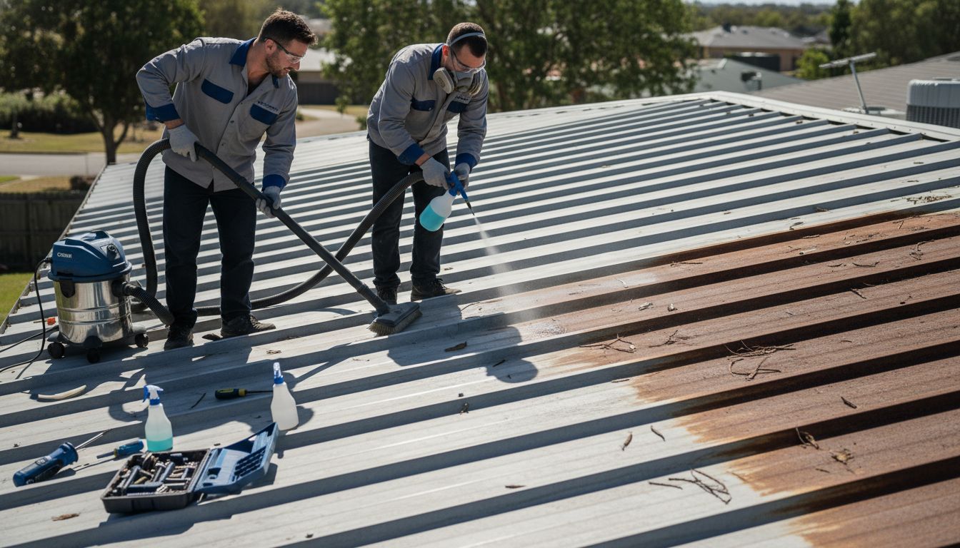 roof cleaning preparation