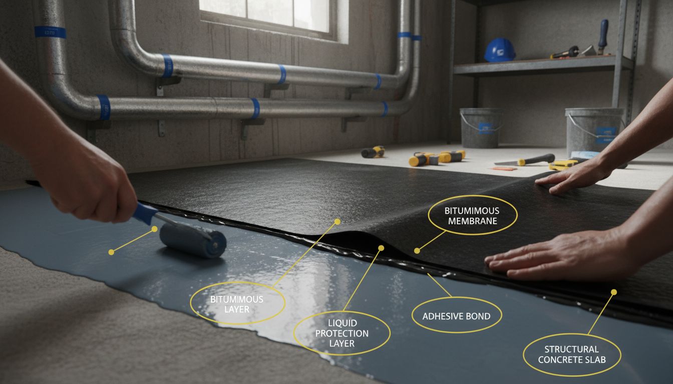 waterproofing membrane application