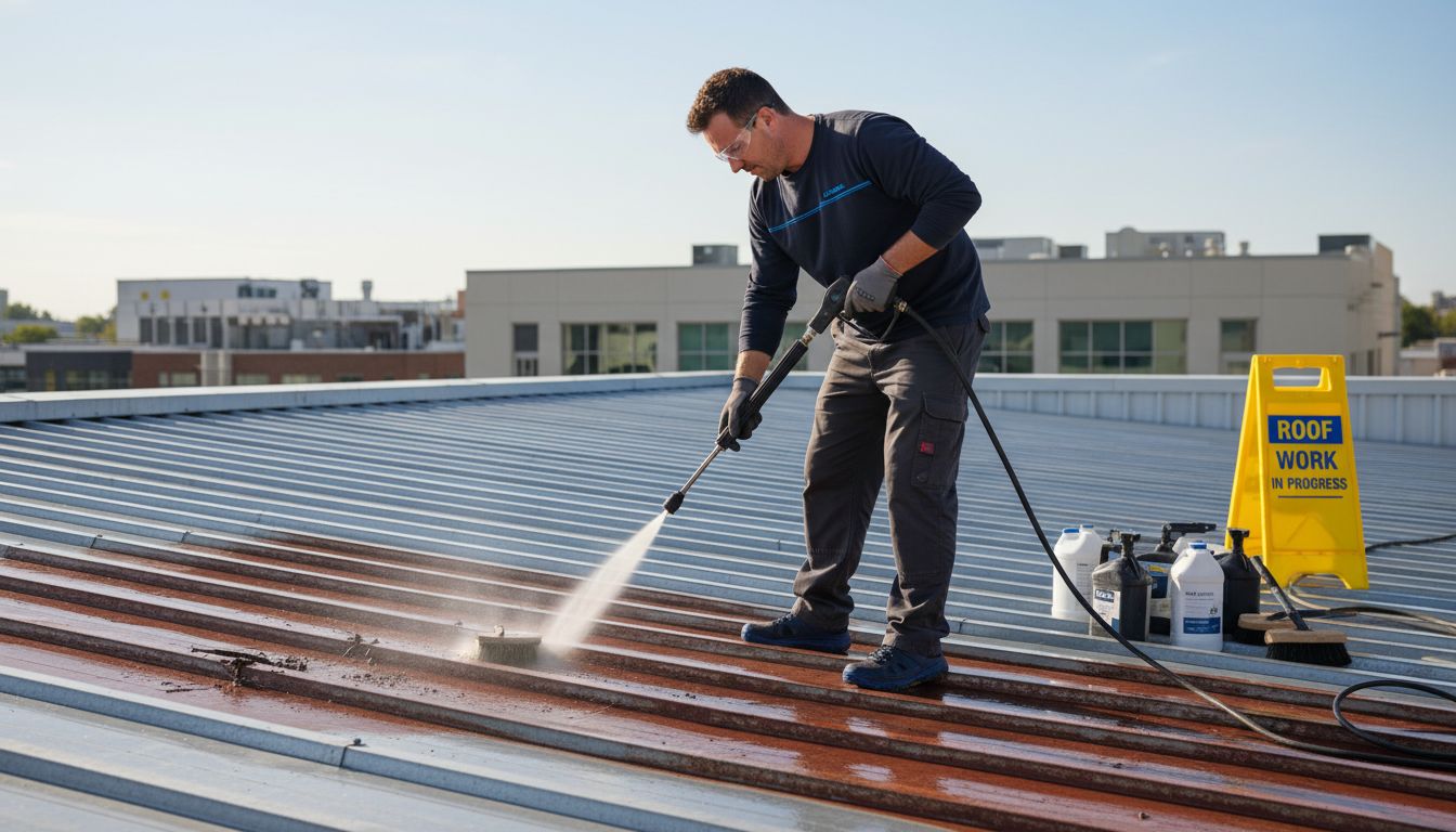 roof cleaning preparation