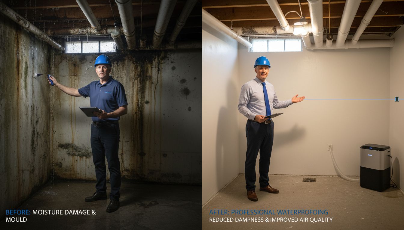 before after waterproofing