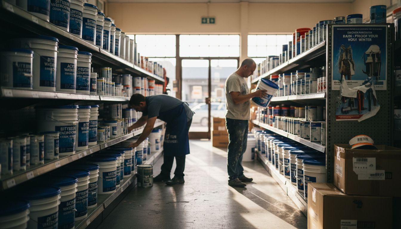 Shelves with various waterproofing coating types