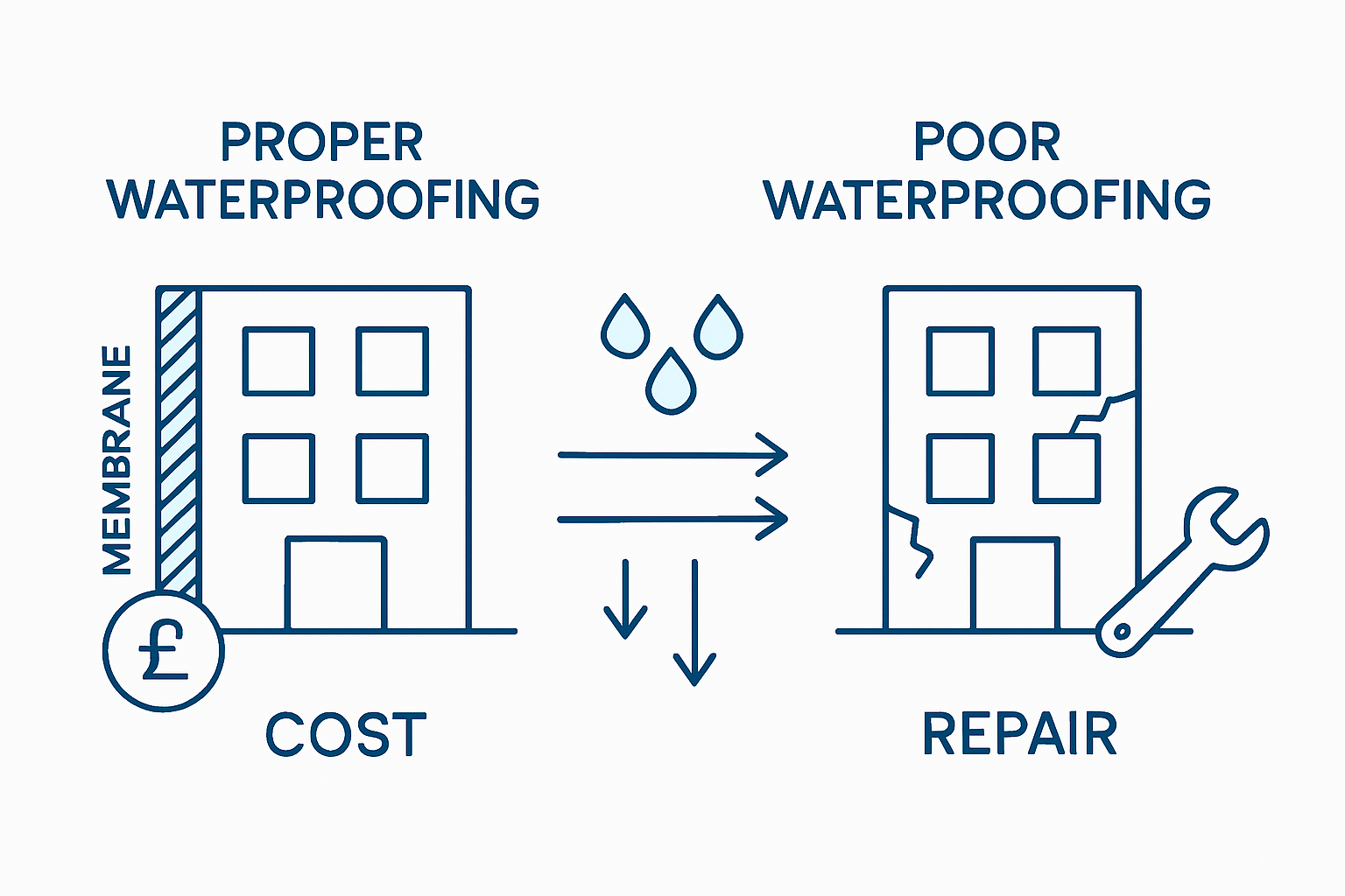Infographic compares risks with waterproofing