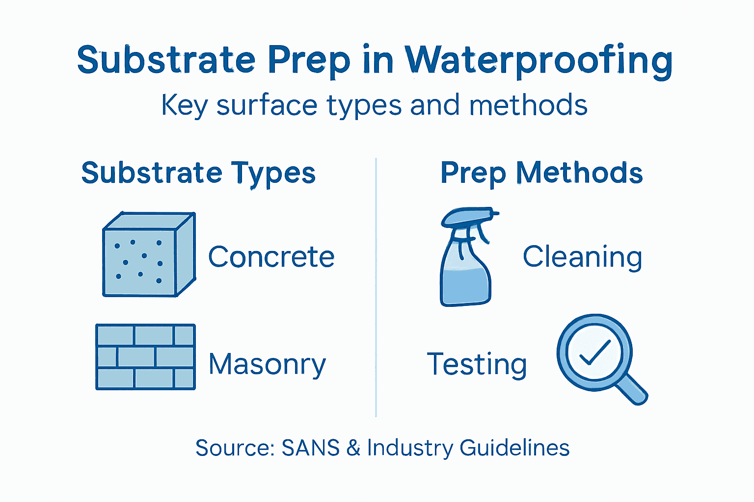 Infographic shows substrate types and prep methods