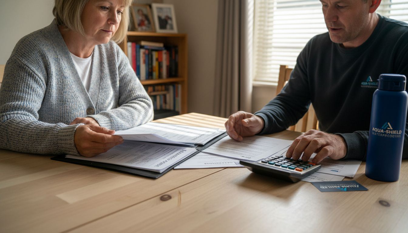 Homeowner reviewing contractor documentation