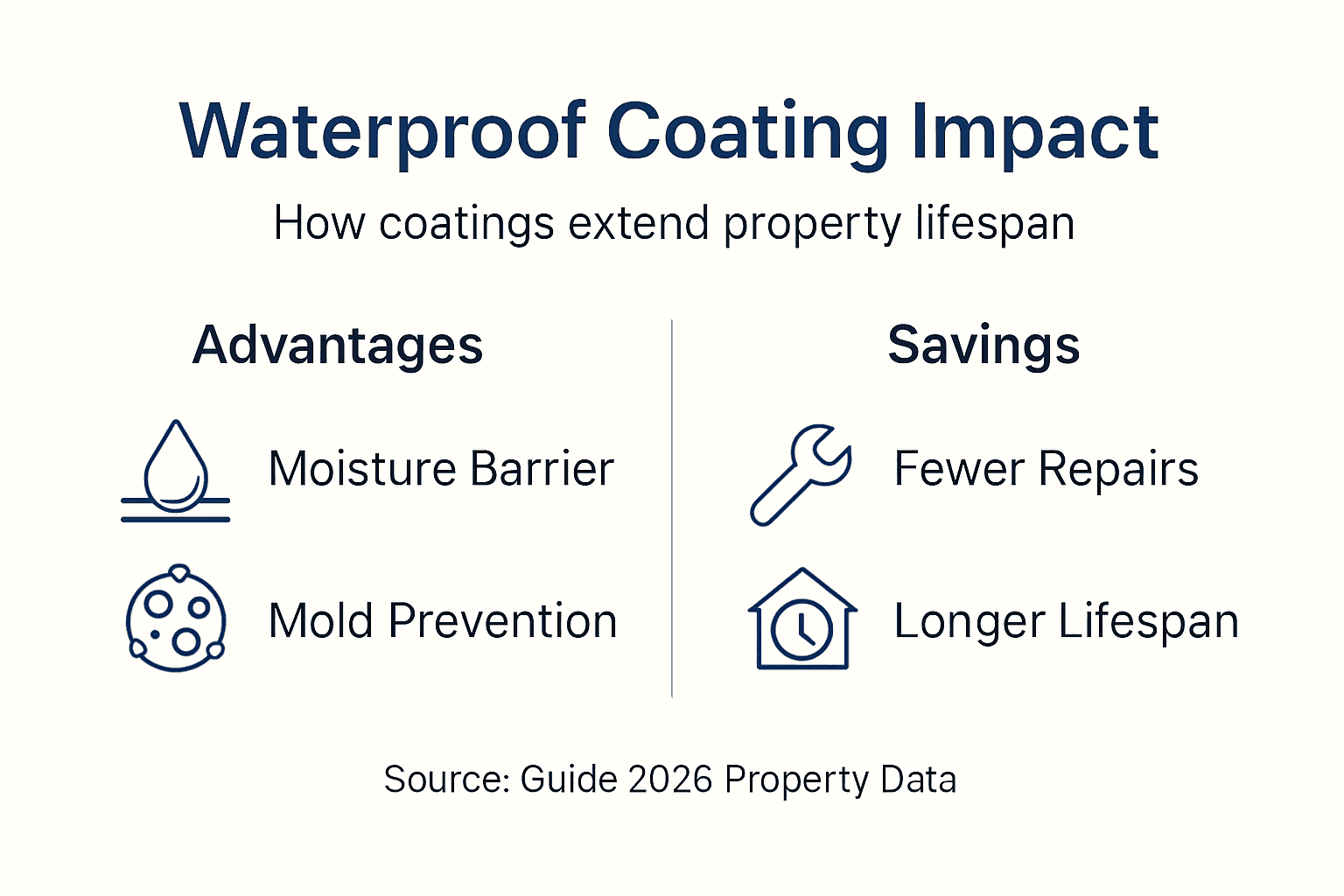Infographic property waterproofing benefits summary