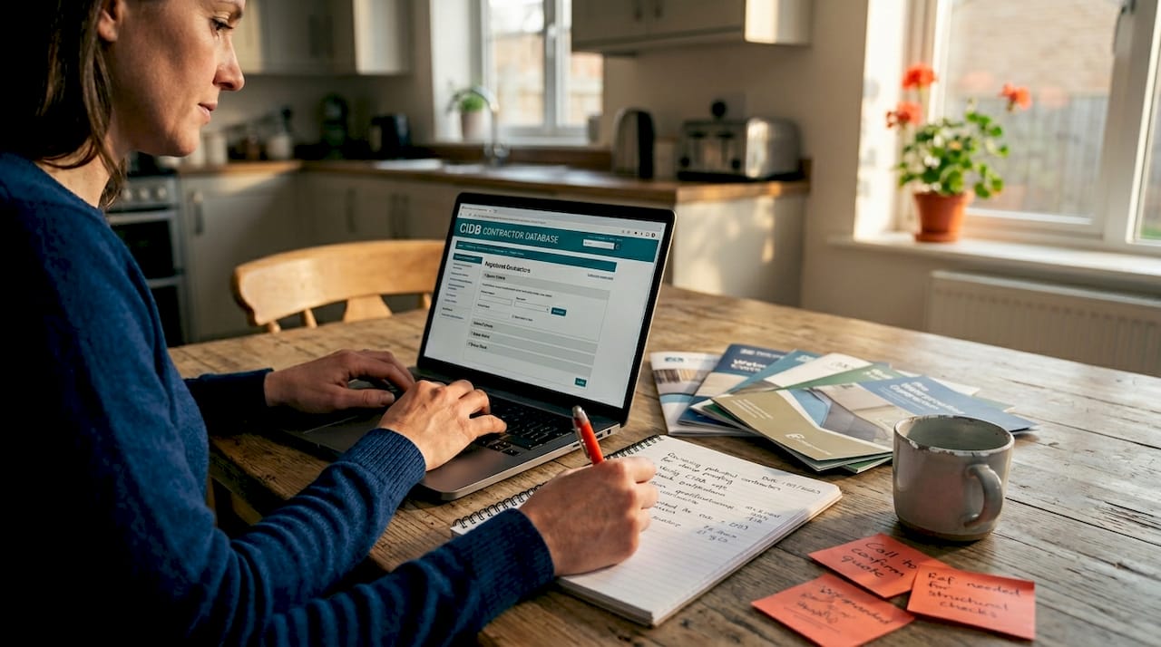 Property owner checking contractor CIDB status