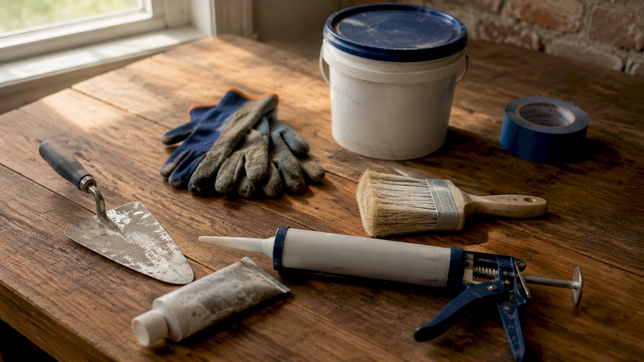 Tools and materials for waterproofing basement walls