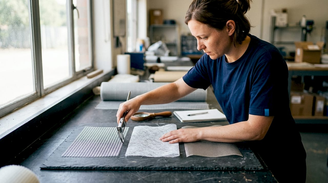 Three reinforcement mat material types comparison