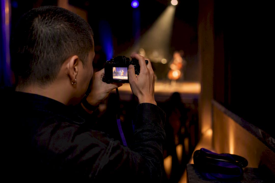 Creator capturing live cultural event content