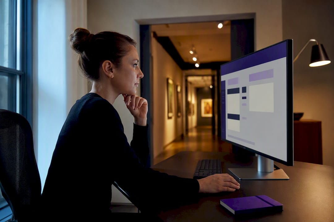 Nonprofit marketer reviewing search advertising campaign