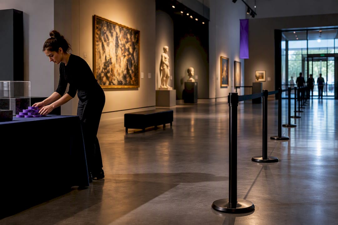 Museum gallery prepared for ticketed opening