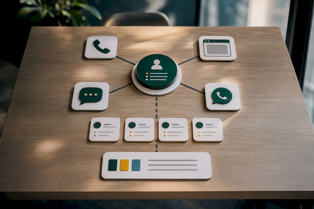 Shared persona across four communication channels