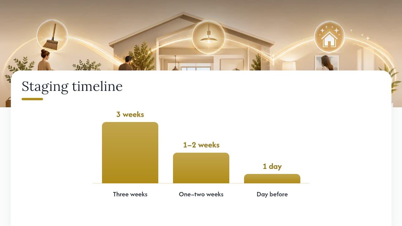 Three-step home staging sequence