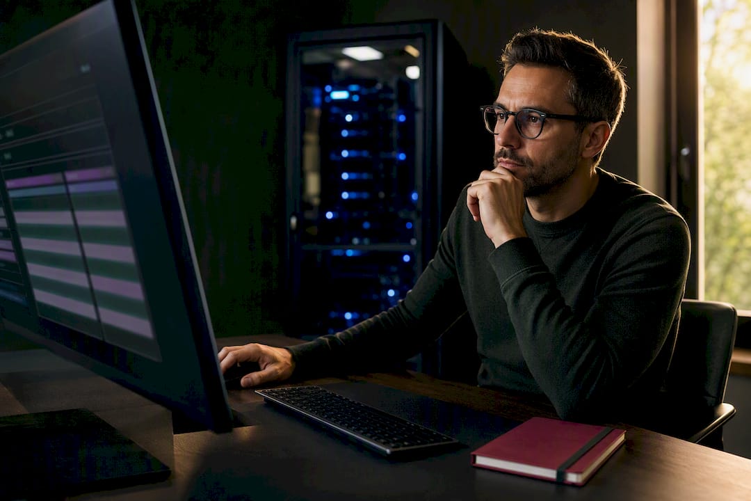 Analyst reviewing a staging site crawl