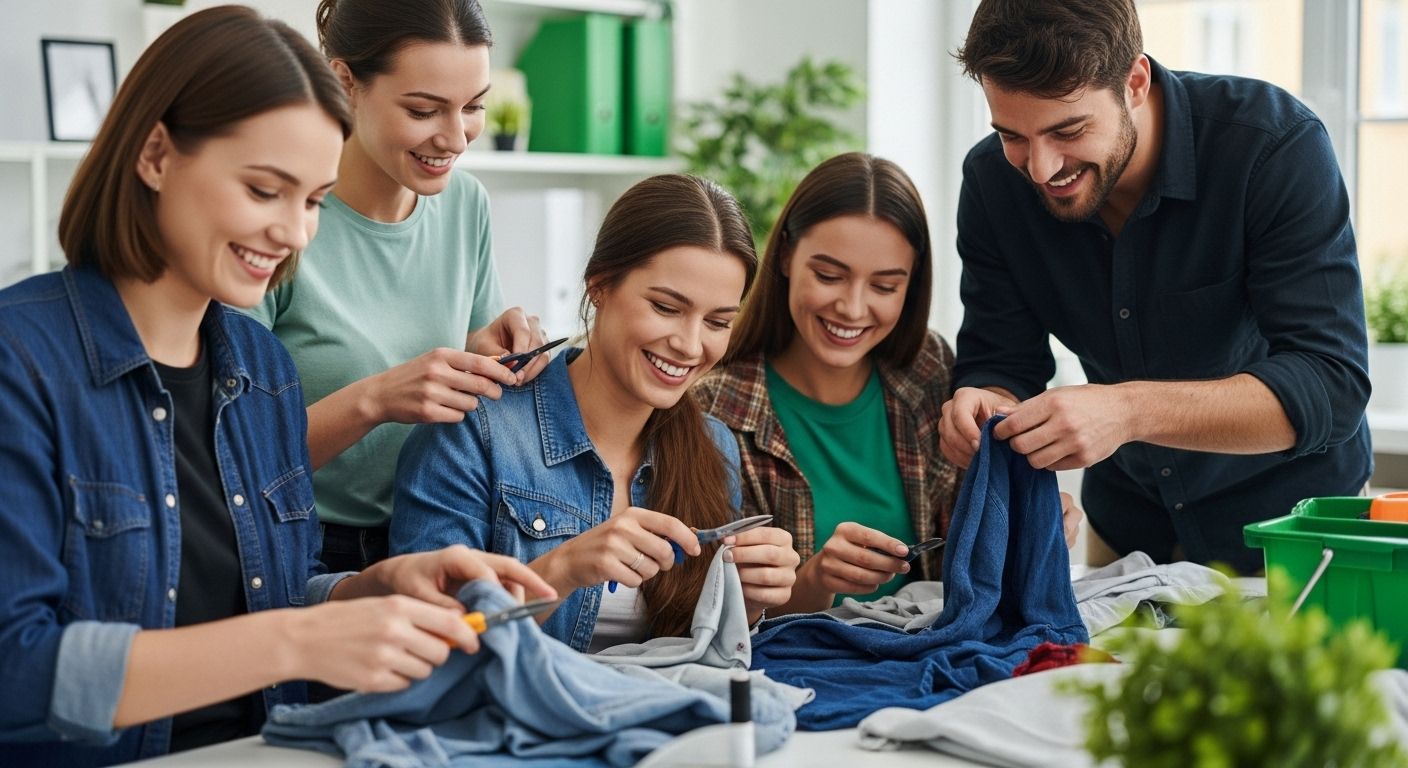group repair sustainable clothes