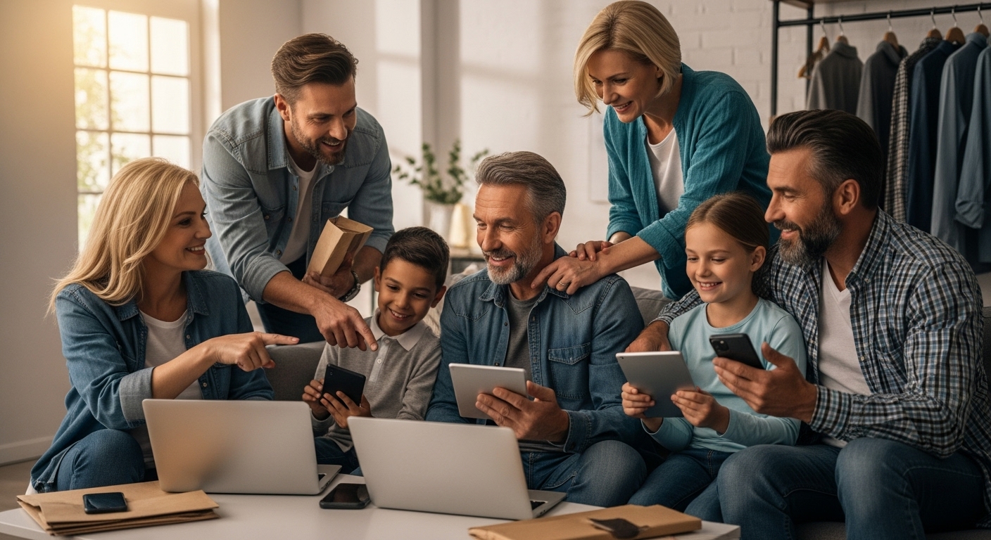 family online clothes shopping
