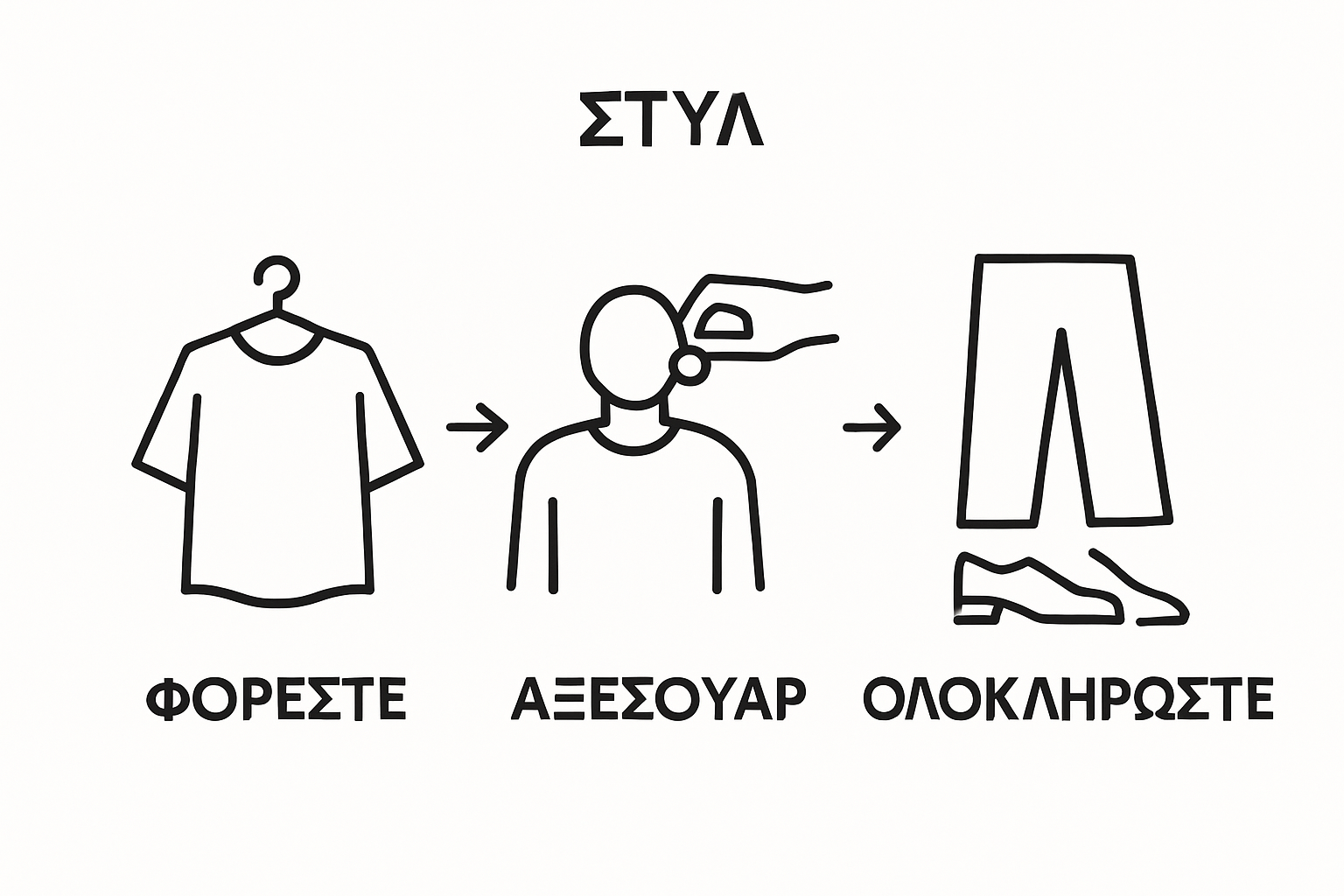 Infographic showing three steps to styling oversized clothes: select, accessorize, choose shoes.