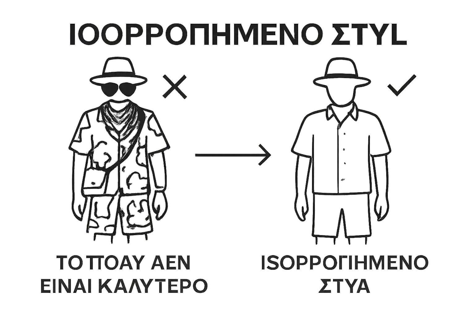 Before and after summer outfit comparison for men