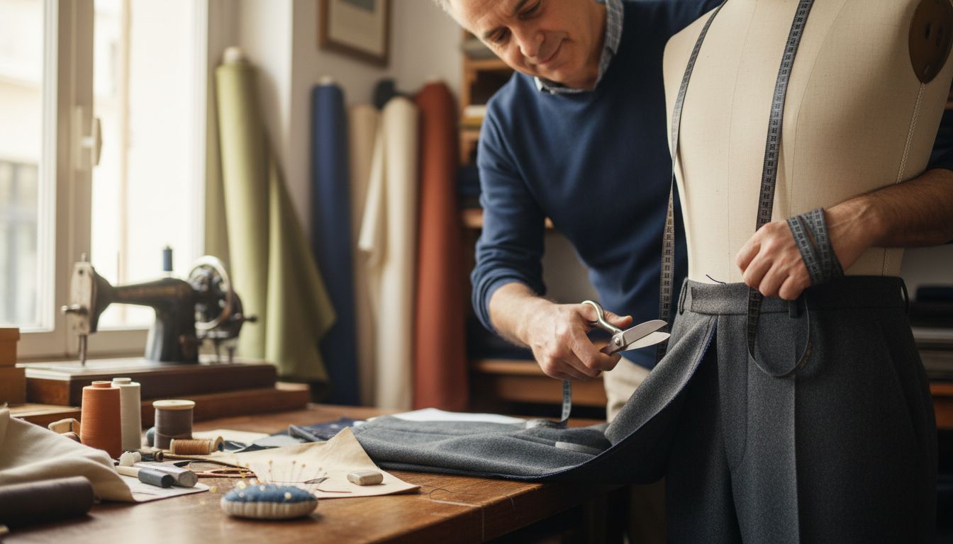 custom pants tailoring process