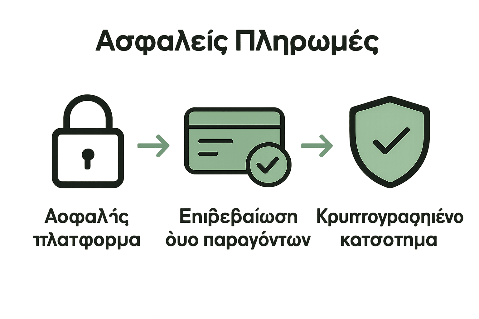 Infographic για ασφαλείς online πληρωμές ρούχων