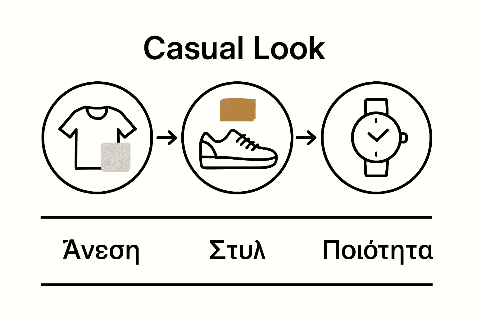 Infographic βασικά κομμάτια casual look