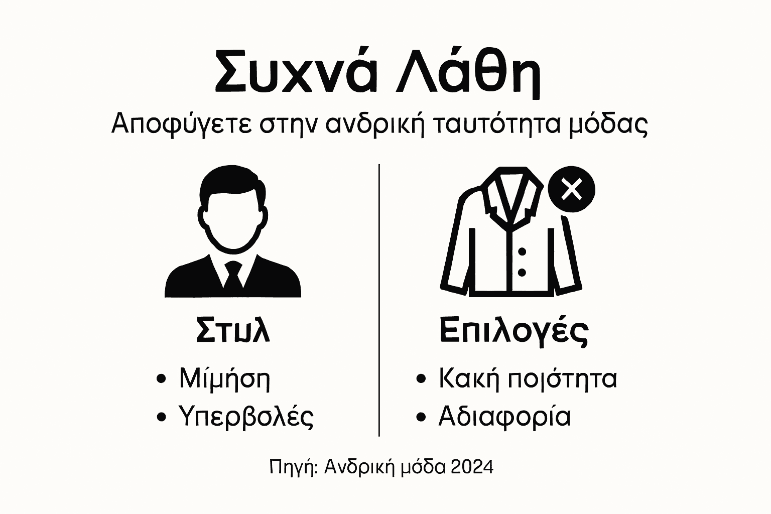 Infographic: Τα πιο συνηθισμένα λάθη που κάνουν οι άντρες στο προσωπικό τους στυλ