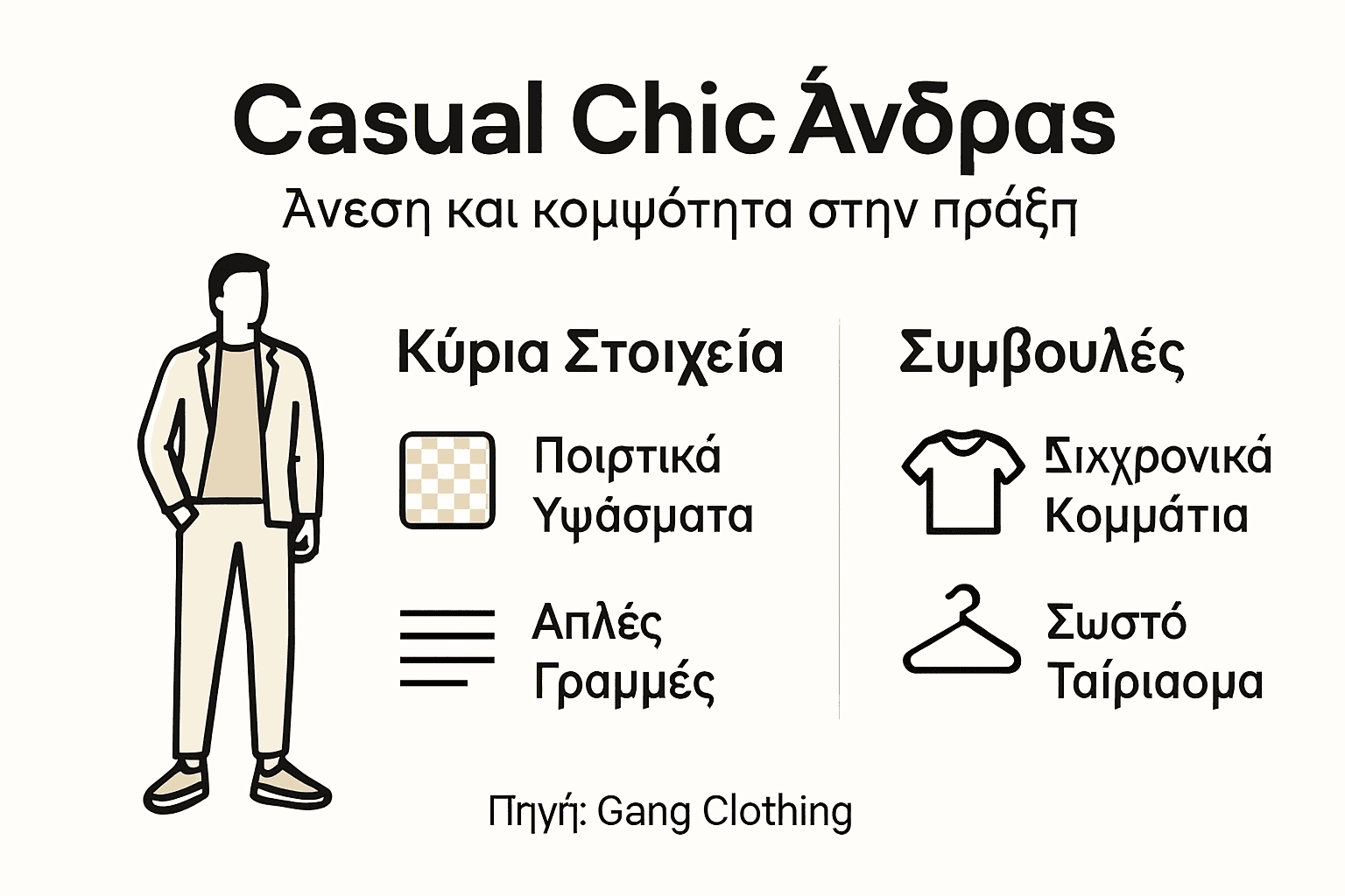 Καλαίσθητο infographic με βασικά tips για το casual chic ντύσιμο