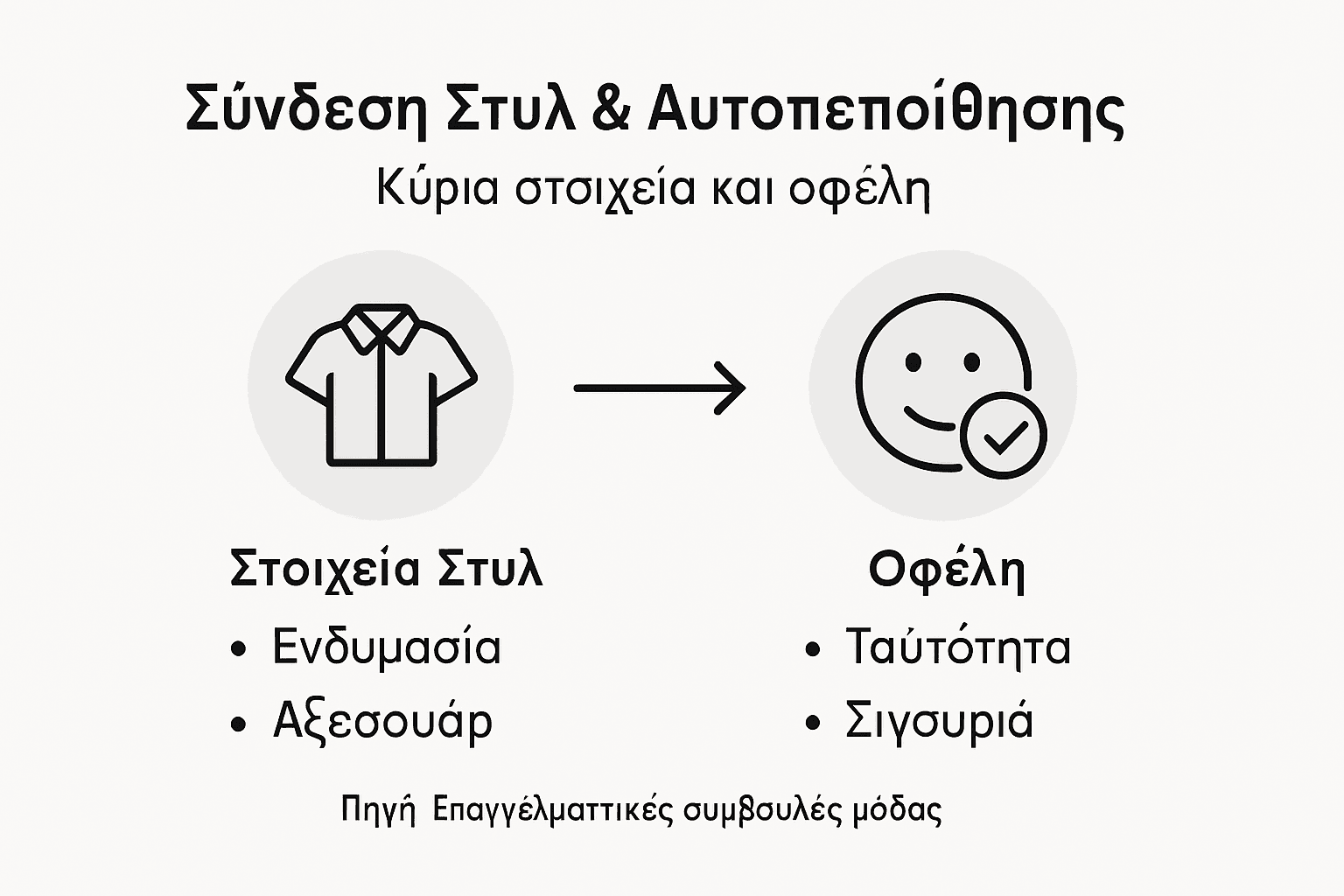 Αναλυτικό γράφημα που αναδεικνύει πώς το προσωπικό στυλ συνδέεται άμεσα με την αυτοπεποίθηση και την αίσθηση του χαρακτήρα μας.