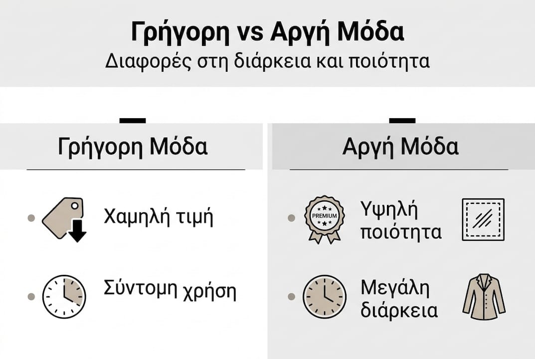 Ενδιαφέρον infographic: Πώς διαφέρουν το fast fashion και το slow fashion;