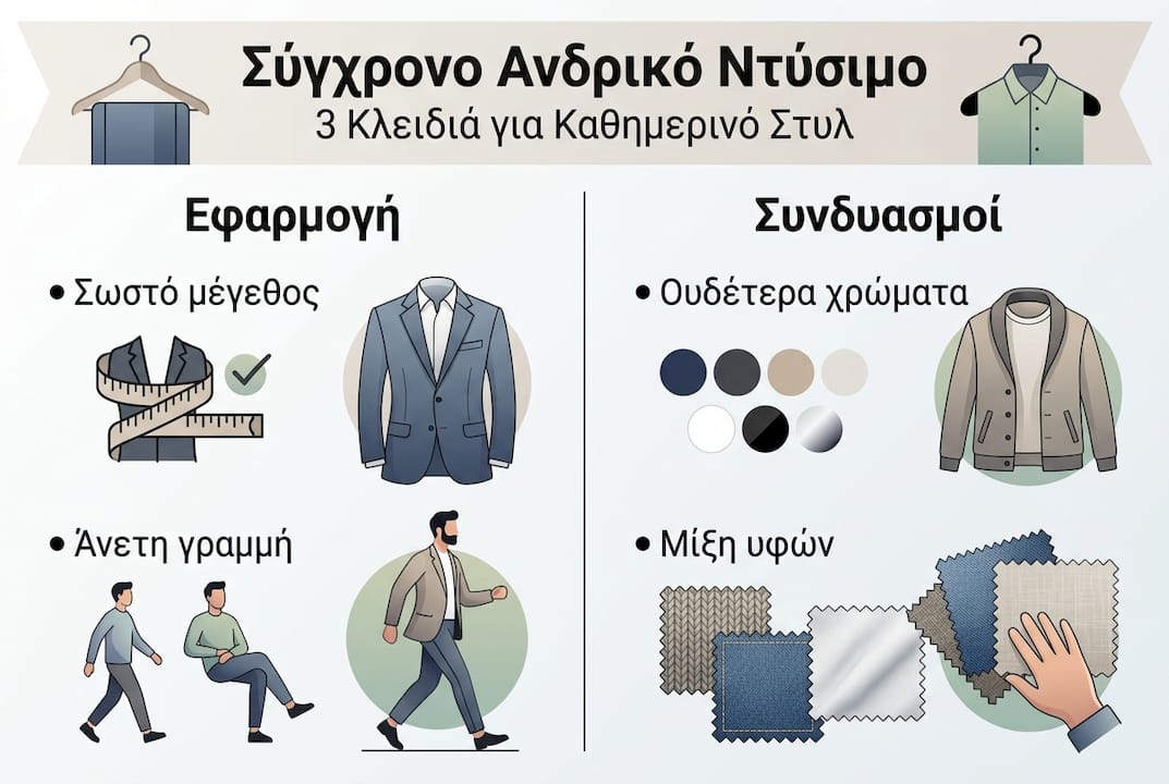 Οδηγός με πρακτικές συμβουλές για το ανδρικό στυλ