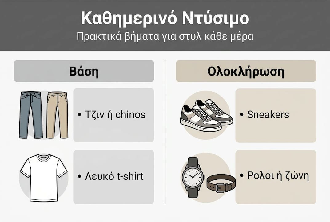 Οδηγός με τα βασικά βήματα για το καθημερινό σου ντύσιμο