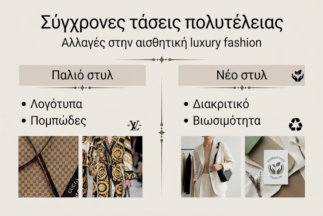 Εντυπωσιακό infographic που παρουσιάζει πώς εξελίσσονται οι τάσεις της πολυτελούς μόδας με την πάροδο του χρόνου.