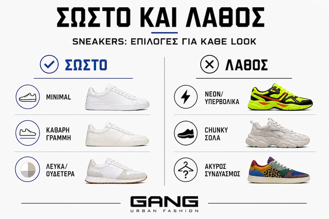 Infographic: Ποια sneakers να διαλέξεις και ποια να αποφύγεις