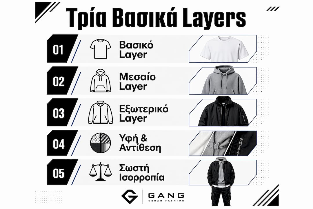 Γραφικό με τα βασικά βήματα για το σωστό layering