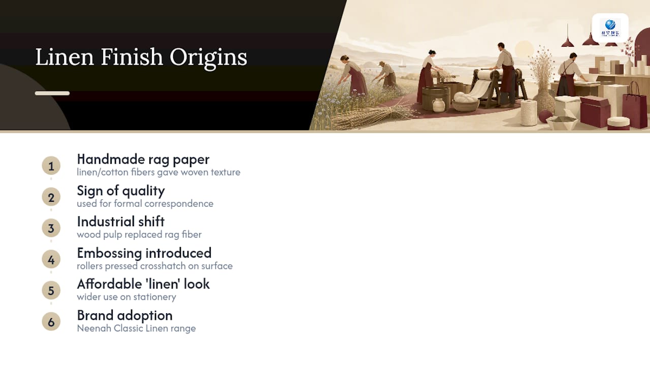 Where Did Linen Embossed Paper Come From? — overview diagram